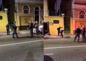 Vídeo: Homem é m0rt0 a f@cad@s perto da Praça da Saudade, Centro de Manaus