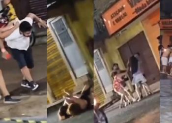 Vídeo: depois da noitada, homens e mulheres são filmados brigand0 no Amazonas