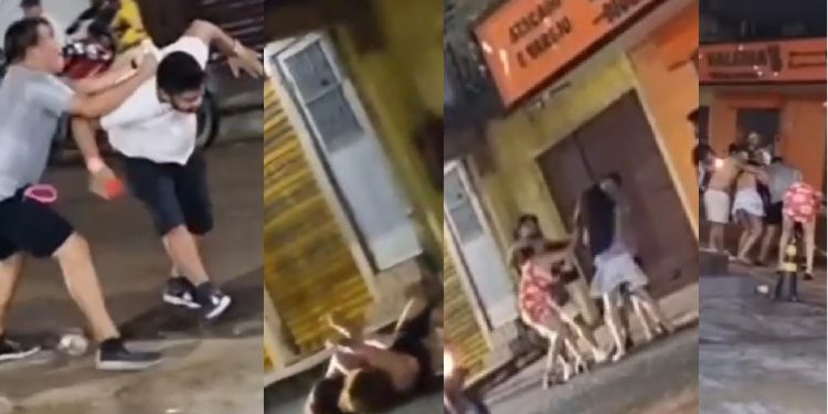 Vídeo: depois da noitada, homens e mulheres são filmados brigand0 no Amazonas