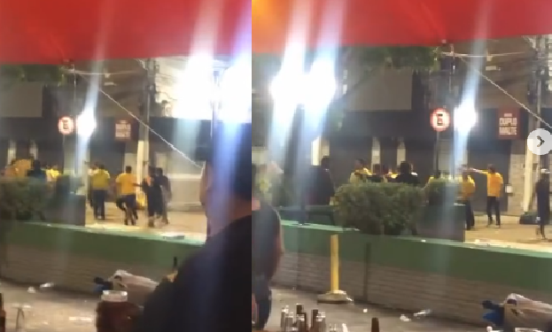 Vídeo: Funcionários do Ponto 1000, no Eldorado, vão pra cima de cliente que queria sair sem pagar