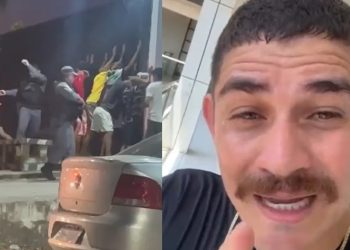 Vídeo: policial militar do Amazonas dá p0rrada em jovens na adega e diz: ‘apenas fiz meu trabalho’