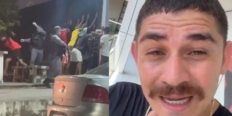 Vídeo: policial militar do Amazonas dá p0rrada em jovens na adega e diz: ‘apenas fiz meu trabalho’