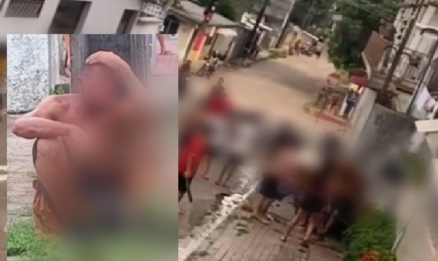 Vídeo: Homem é pego furtand0 moto, diz que foi ‘engano’ e ap@nha da população no AM