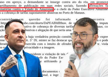 Por fake news, Justiça manda Salazar apagar vídeo que acusa Wilson Lima de cobrança ilícita no Porto de Manaus