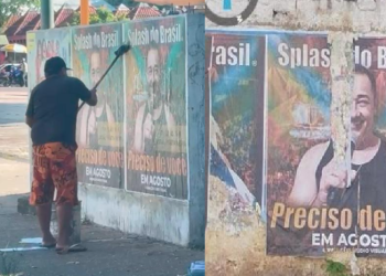 Splash do Brasil, artista estampado em cada esquina de Manaus, é multado por abus0 de publicidade