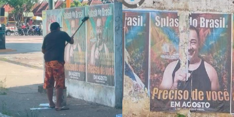 Splash do Brasil, artista estampado em cada esquina de Manaus, é multado por abus0 de publicidade