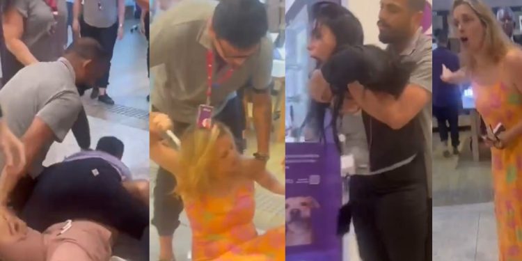 Vídeo: cliente e funcionários da Vivo vão para a p0rrada no shopping: ‘sua filha da p0ta”