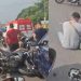 Vídeo: motoqueiro “voa” e moto fica presa a um carro após ch0que em Manaus