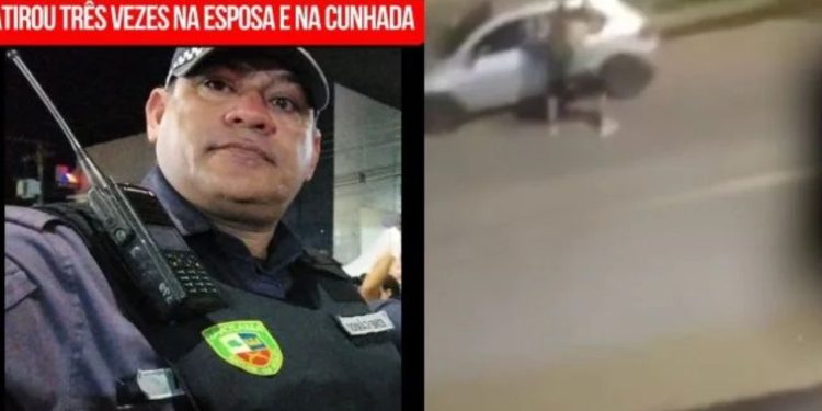 Ao lado do advogado, PM que at1r0u na ex se entrega à polícia em Manaus