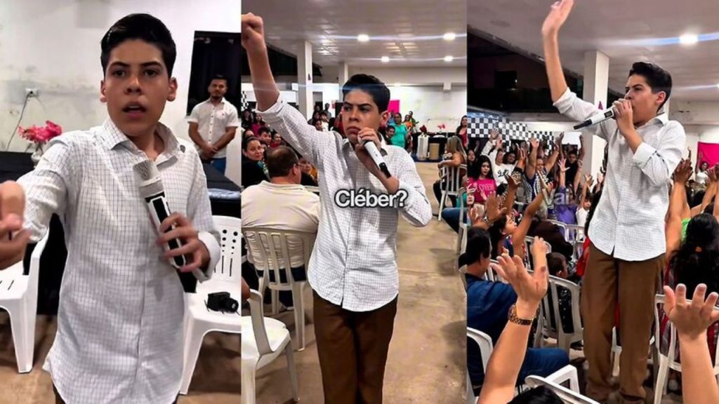 Vídeo mostra pastor mirim ameaçando expor traição de homem durante culto: 'te pego no meio da multidão'
