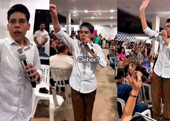 Vídeo mostra pastor mirim ameaçando expor traição de homem durante culto: 'te pego no meio da multidão'