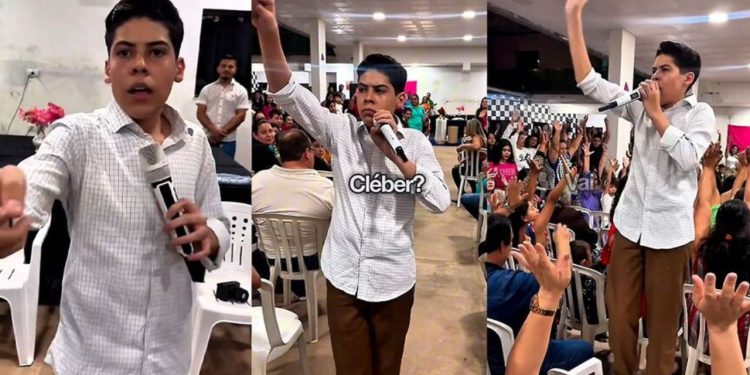 Vídeo mostra pastor mirim ameaçando expor traição de homem durante culto: 'te pego no meio da multidão'