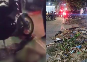 Vídeo: Jovem m0rr3 em ac1dente após moto bater em entulho deixado pela Prefeitura de Manaus