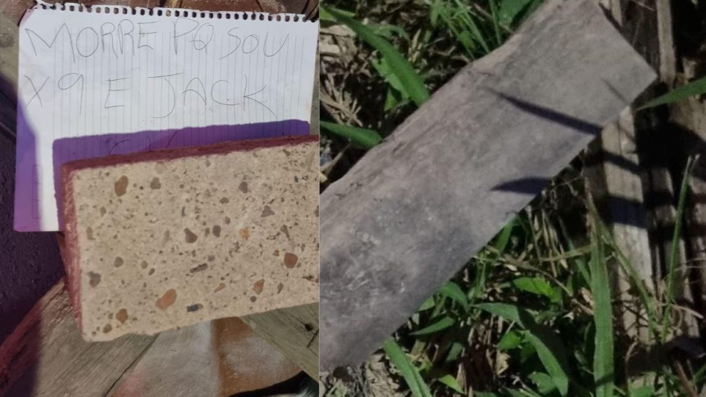 'X9 e jack': Corpo é encontrado com pedaços de madeira nas costas e bilhete em Manaus; veja