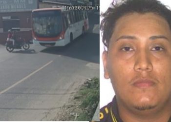 Câmera registra m0rt3 de motociclista que c0lidiu com ônibus no Armando Mendes