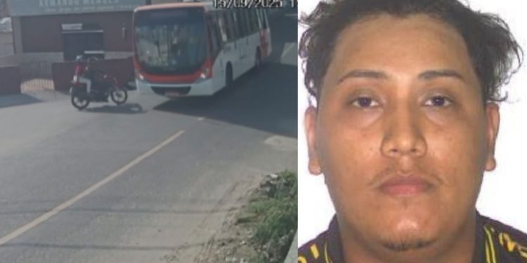 Câmera registra m0rt3 de motociclista que c0lidiu com ônibus no Armando Mendes