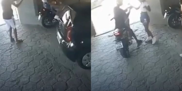Casal perde a moto em assalt0 antes mesmo de entrar no quarto de motel; vídeo