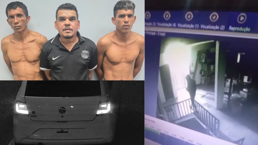 Vídeos: Pai e filho são presos junto com motorista de aplicativo por furt0s em Manaus