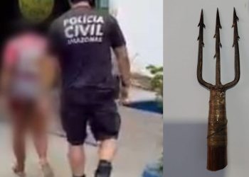 No AM, mulher é presa após cravar zagaia no peito do companheiro após ciúmes