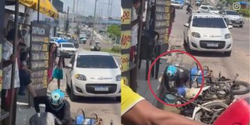 Vídeo mostra motoqueiros brigand@ dentro de lama na Avenida Itaúba, em Manaus