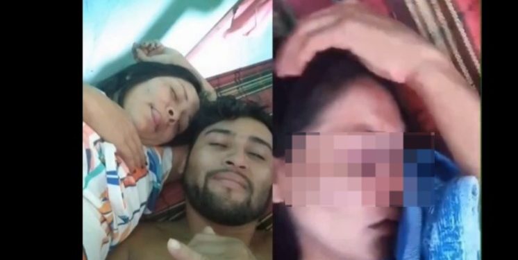 Vídeo forte: Soneca é procurado no Amazonas por desfigurar rosto da esposa