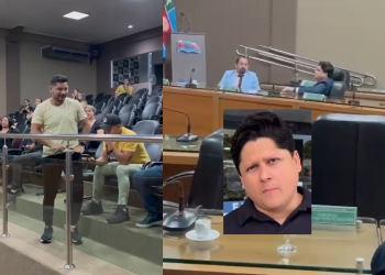 Cena de autoritarismo: Vereador am3aça algemar e expulsa jornalista de plenário em Itacoatiara; veja