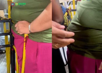 Vídeo: passageira fica engatada na catraca do ônibus em Manaus