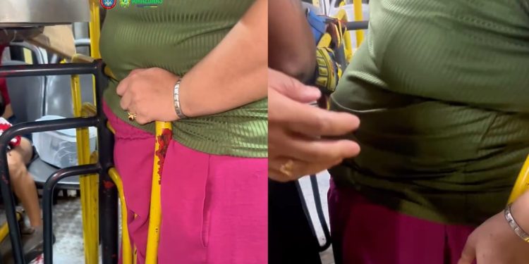 Vídeo: passageira fica engatada na catraca do ônibus em Manaus
