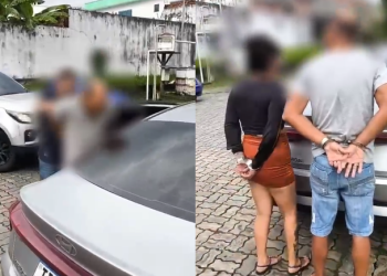 Casal e$quart3ja, qu3ima c0rp0 e f0ge para Manaus; os dois são pr3s0s