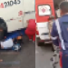 Vídeo: Ac1dente entre moto e ônibus deixa dois homens com as pernas e$magad@s em Manaus