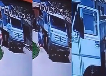 Urgente: vaza vídeo do momento em que mulher tem crânio esmagad0 por caminhão no Amazonas