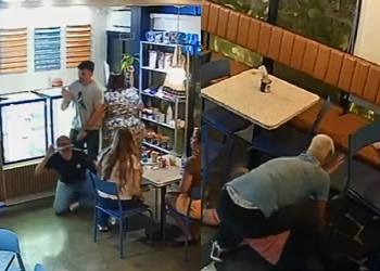 Vídeo: Com muita v1olência, dupla inv@de cafeteria Engenheiros do Café e r0uba os clientes