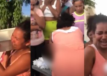 Vídeo comovente: mãe tira a filha do caixão e balança no colo pela última vez: ‘valorizem seus filhos’