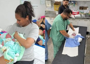 Equipe do Platão Araújo e Samu ajuda gestante que deu à luz no estacionamento