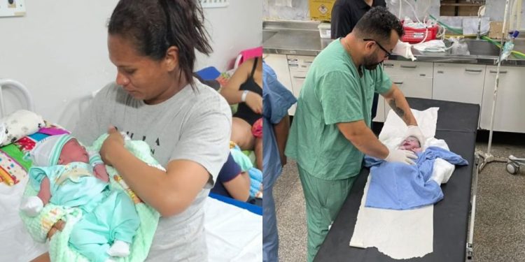 Equipe do Platão Araújo e Samu ajuda gestante que deu à luz no estacionamento