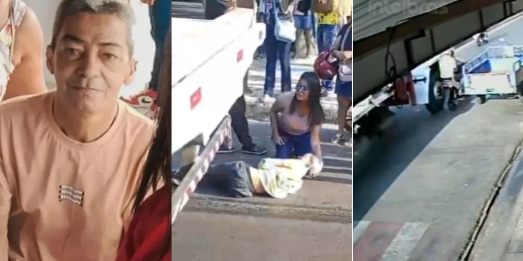 Vídeo: Morr3 idoso que teve o pé e$magado por caminhão em Parintins; filha sobrevive