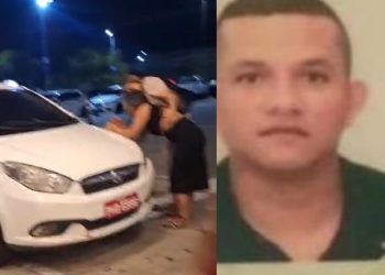Vídeo mostra mulher de ex-presidiário m0rto no Shopping Ponta Negra chorando na porta