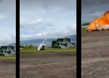 Vídeo forte: avião tenta decolar, vira, explode e deixa dois m0rtos nesta quarta-feira (22)