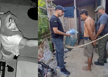 Vídeo: “Sujo” é pres0 por furt0s em município do Amazonas e mãe agradece