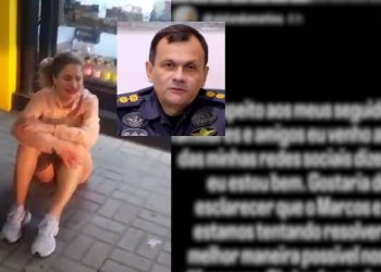 Esposa de coronel acusado de agressã0 se pronuncia: 'estamos tentando resolver da melhor maneira'