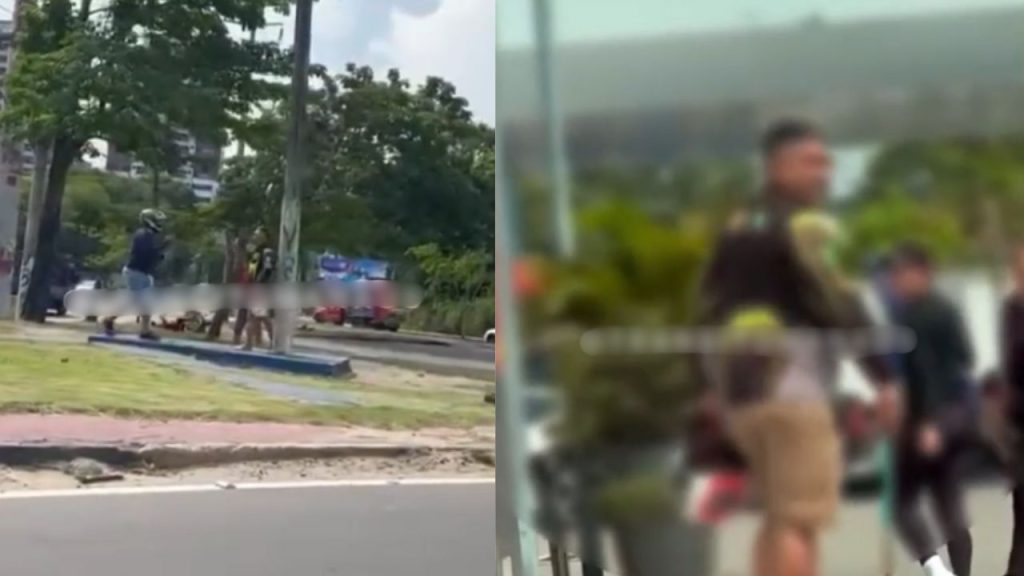 Vídeo: motociclistas entram em confr0nt0 e provocam confusão em ponto de entregadores