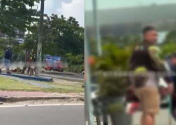 Vídeo: motociclistas entram em confr0nt0 e provocam confusão em ponto de entregadores