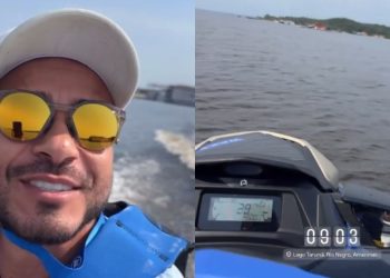 'Que saudade que eu tava disso aqui’: veja o vídeo gravado por turista antes de m0rr3r af0gad0 Rio Negro