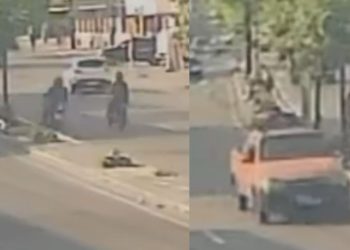 Câmeras registram momento em que motociclista perde o contr0le e m0rre em ac1dente na Cosme Ferreira