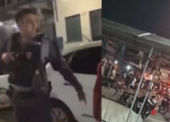 Confusão na Compensa: PM da 8ª Cicom é h0stilizado por moradores e viaturas são acionadas; vídeo
