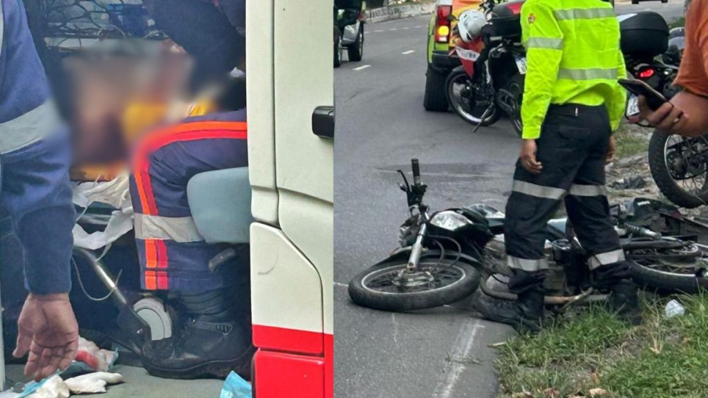 Jovem fica gr4vemente ferid0 após c0lisão de moto em Manaus