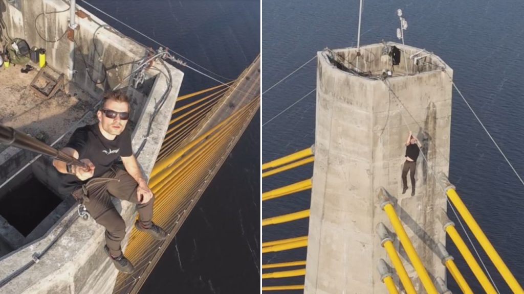 Vídeo de escalada na Ponte Rio Negro de influenciador polonês viraliza e repercute na internet”