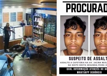 Vídeo: Polícia identifica um dos envolvidos em assalt0 a cafeteria em Manaus