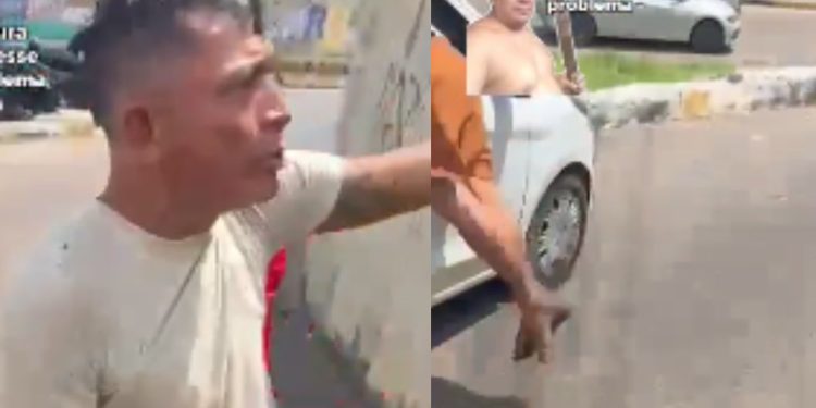 Ladrão é esp4nc0 no Alvorada e foge para dentro de carro; veja o vídeo