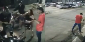 Vídeo: Nervosismo? Após ter a m0t0 r0ubada por dupla, homem se vira e mij@ em Manaus